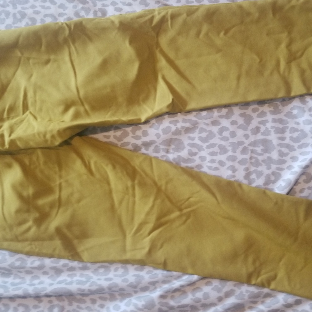 Zara Basic Collection Yellow Pants - image 3